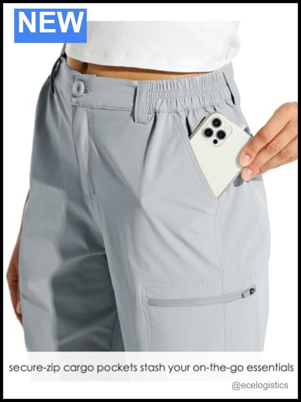 10" Hiking Cargo Shorts Lightweight Quick-Dry with Zipper Pockets UPF50